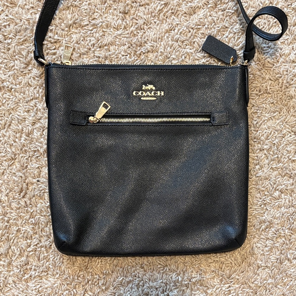 Coach Black Leather Shoulder Bag